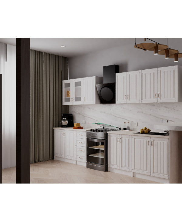 Bucatarie Provence RO 2.6m MDF, Alb