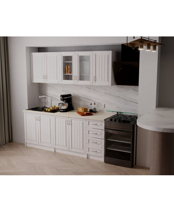 Bucatarie Provence RO 2m MDF, Alb