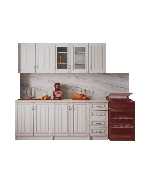 Bucatarie Provence RO 2m MDF, Alb