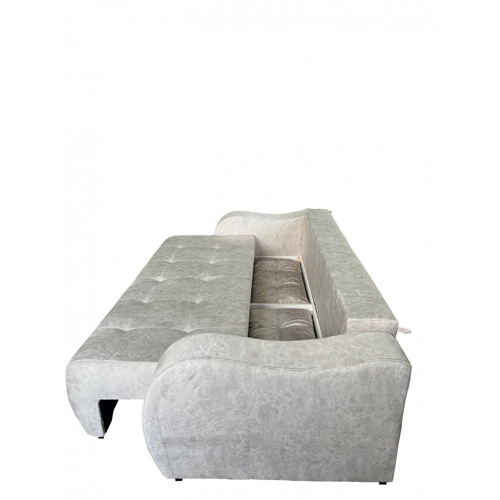 CANAPEA EXTENSIBILA LAURA 240x115x75 CM, CREM