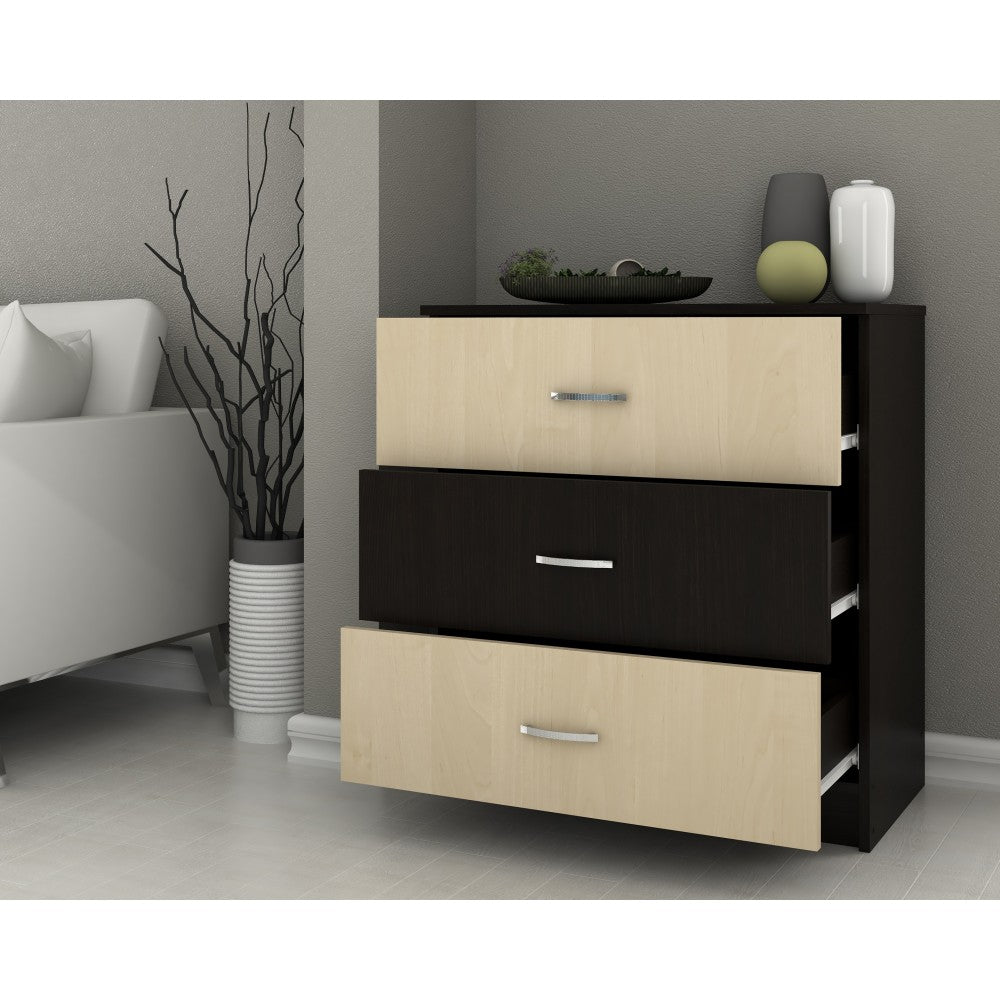 Comoda 3 sertare wenge+mesteacan