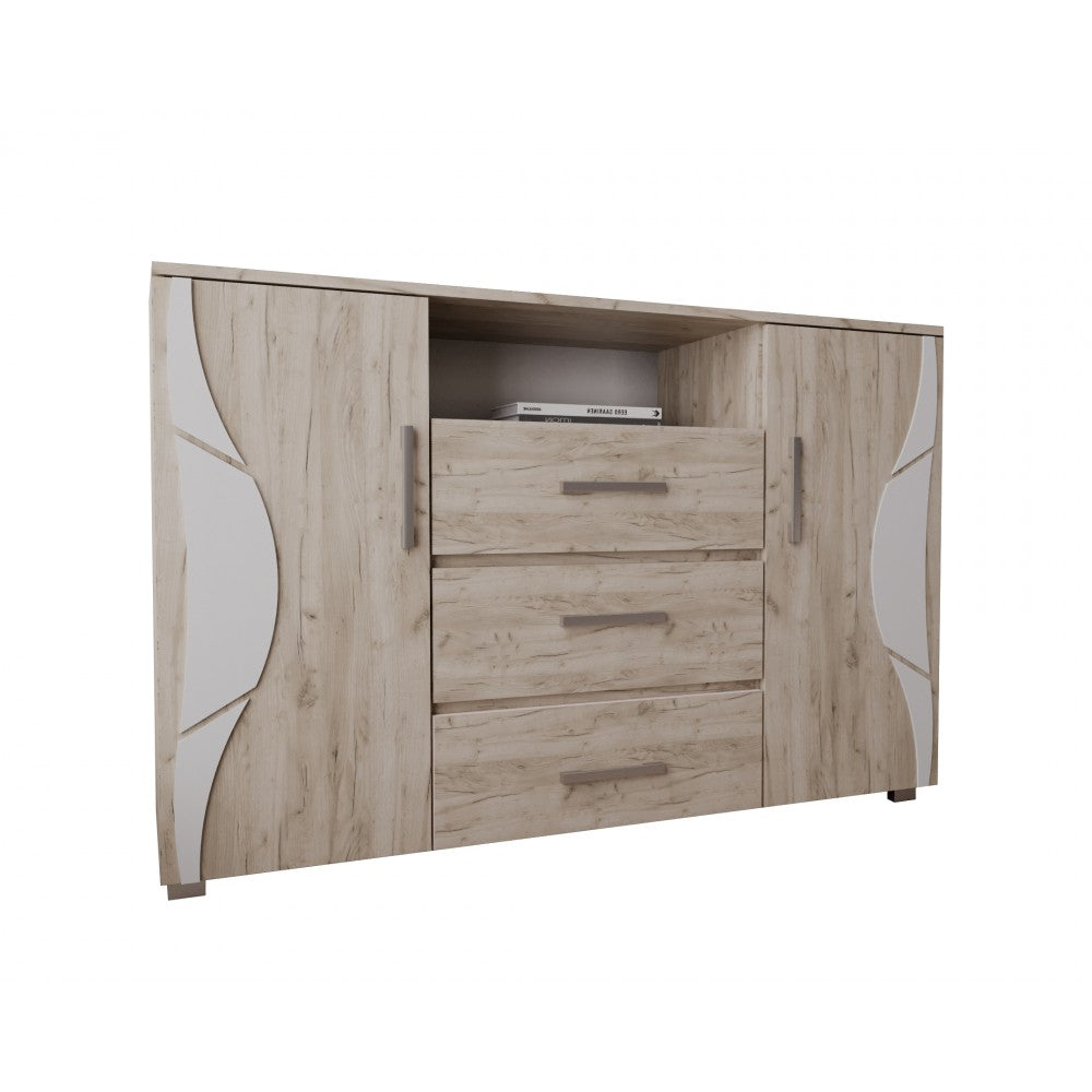 Comoda Laguna RO, 135x40x84 cm, Stejar K002