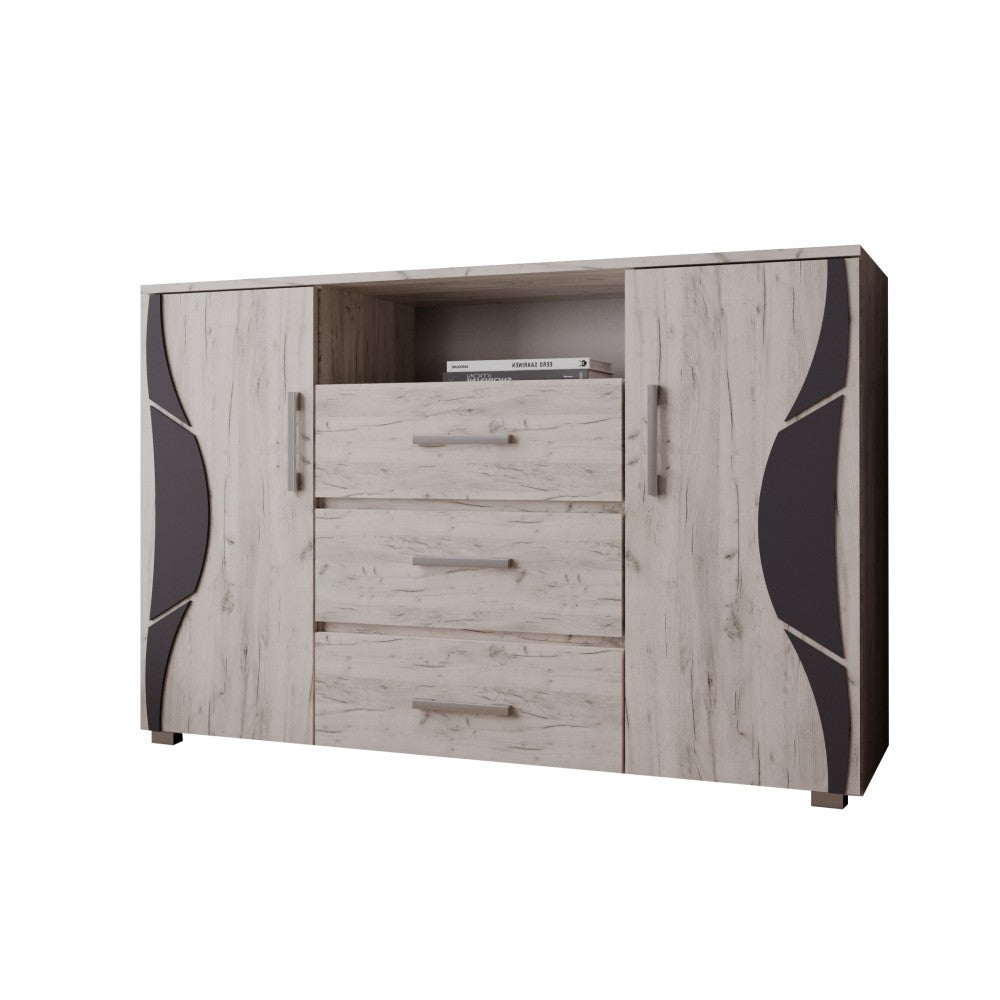 Comoda Laguna RO, 135x40x84 cm, Stejar K001