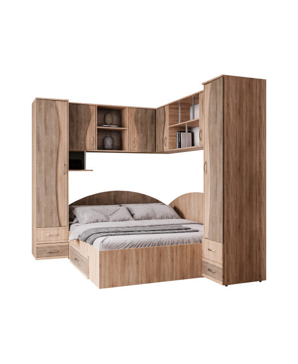 Dormitor Tineret Colt S, sonoma-trufe 187x51/247x200cm