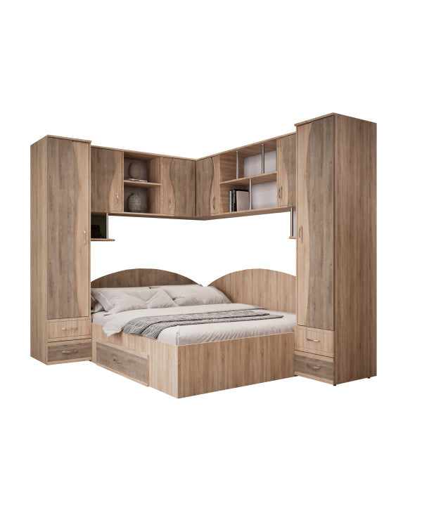 Dormitor Tineret Colt S, sonoma-trufe 187x51/247x200cm