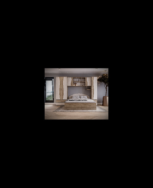 Dormitor Tineret cu D2, 262x51x200cm, K002/K001