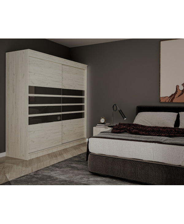 Dressing 2 usi Luca, 200x60x200 cm, stejar K001