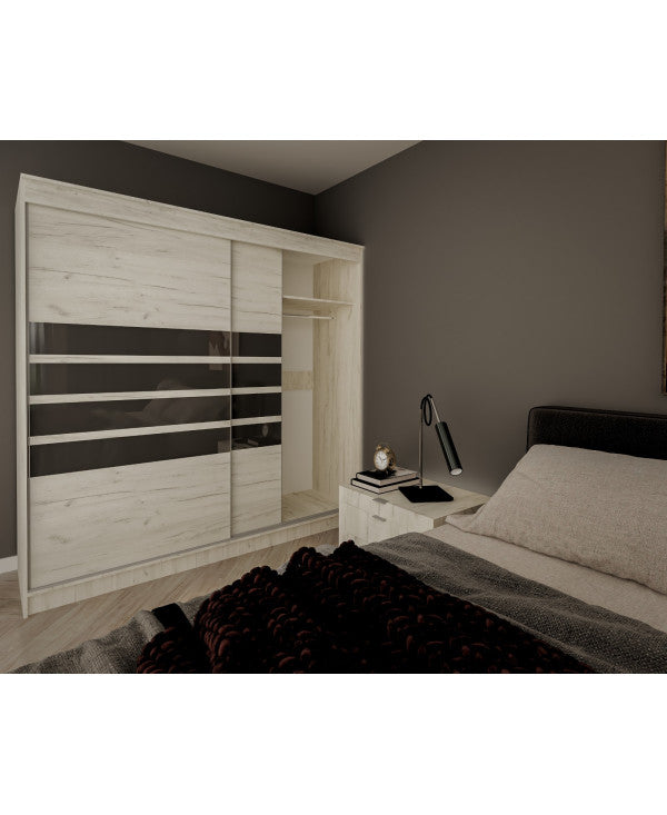 Dressing 2 usi Luca, 200x60x200 cm, stejar K001