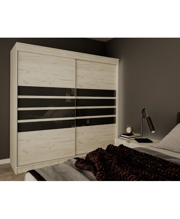 Dressing 2 usi Luca, 200x60x200 cm, stejar K001