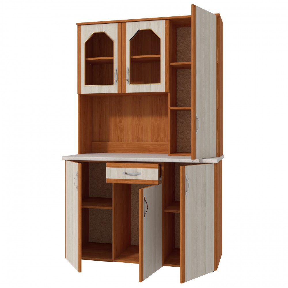 Dulap 120 pal, 121x33/60x197cm cires+mesteacan
