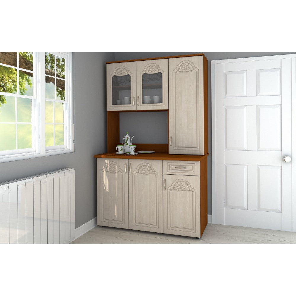 DULAP 120 UK MDF, 121x33/60x197, cires/mesteacan