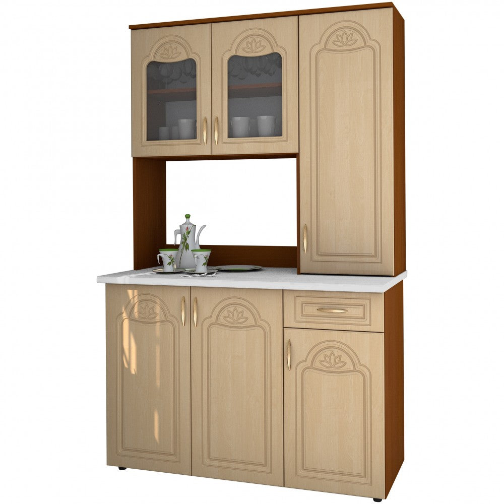 DULAP 120 UK MDF, 121x33/60x197, cires/mesteacan