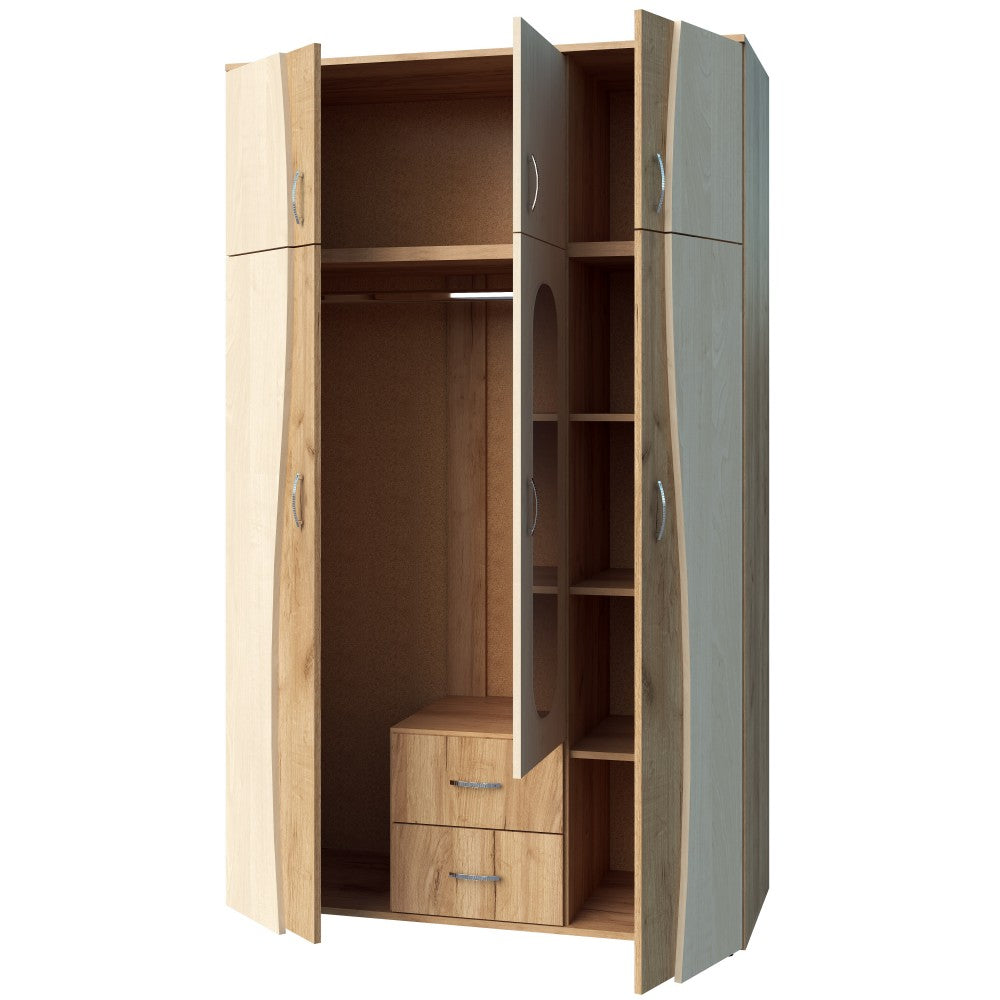 Dulap 3U S, 120x50x198 cm, K003+Mesteacan