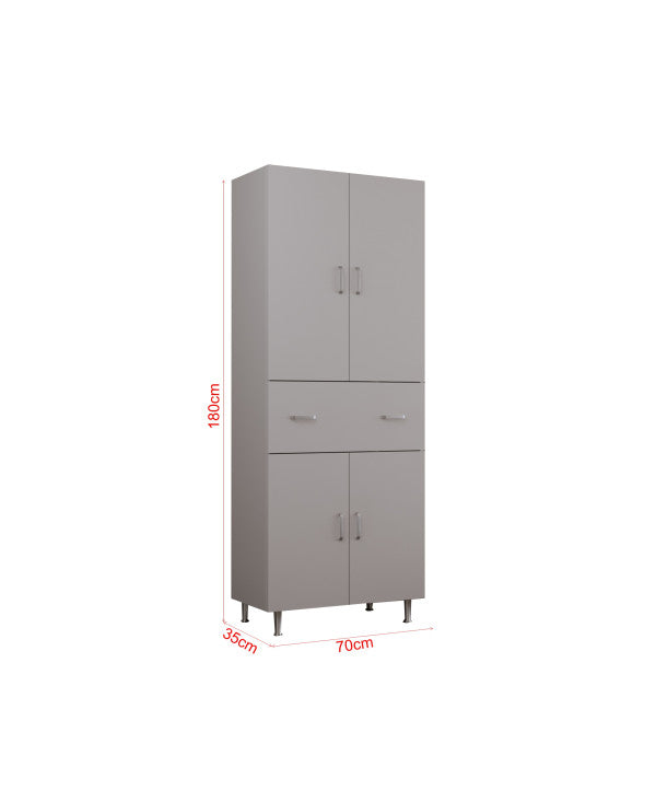 Dulap 4U-1S , 70x35x180 cm Alb