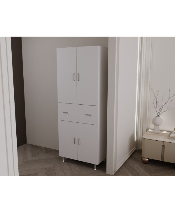 Dulap 4U-1S , 70x35x180 cm Alb