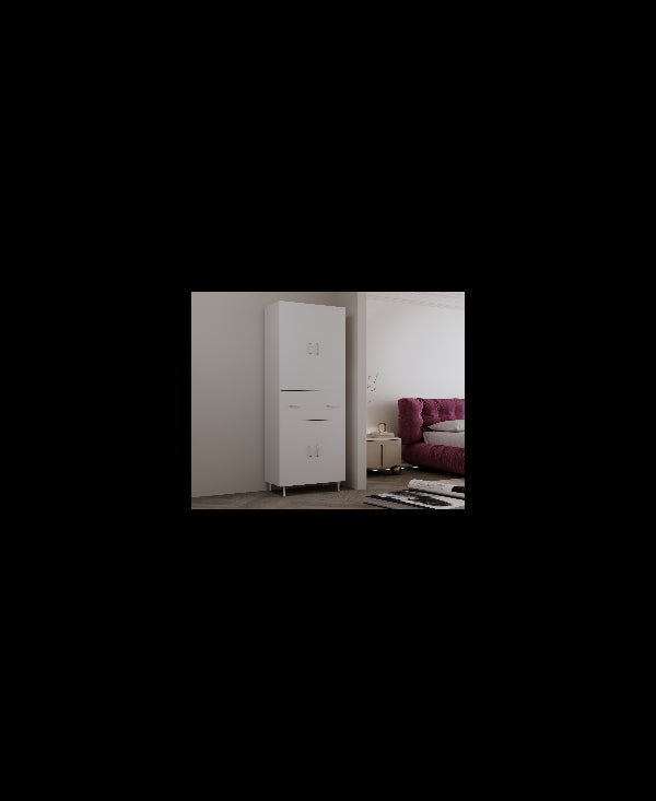 Dulap 4U-1S , 70x35x180 cm Alb