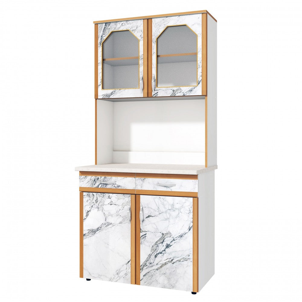 Dulap 90 pal Alb Pietra Bianco 91x33/60x197 cm