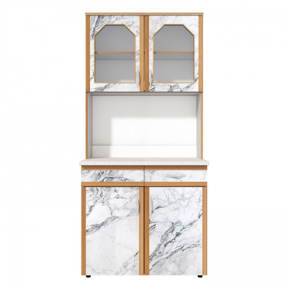 Dulap 90 pal Alb Pietra Bianco 91x33/60x197 cm