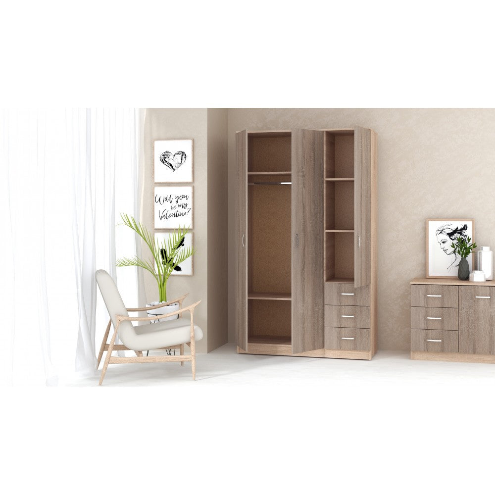 Dulap Ionut, 120x50x200 cm, sonoma/trufe