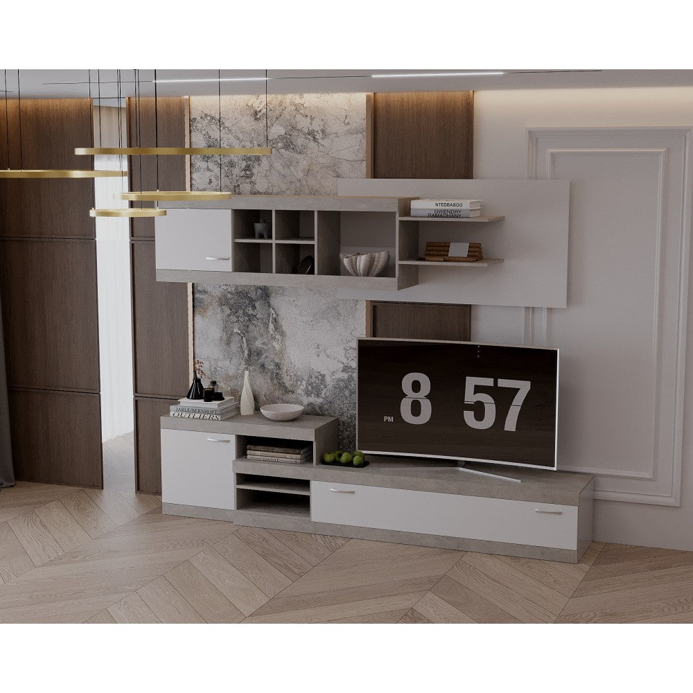 Living Domino gri+alb