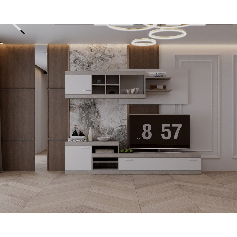 Living Domino gri+alb