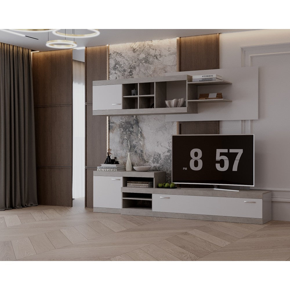 Living Domino gri+alb