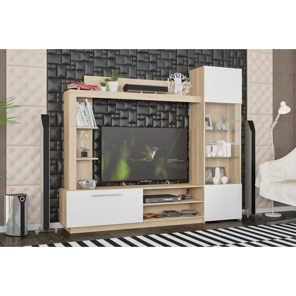 LIVING TRENTO SONOMA+ALB 204X35X177CM