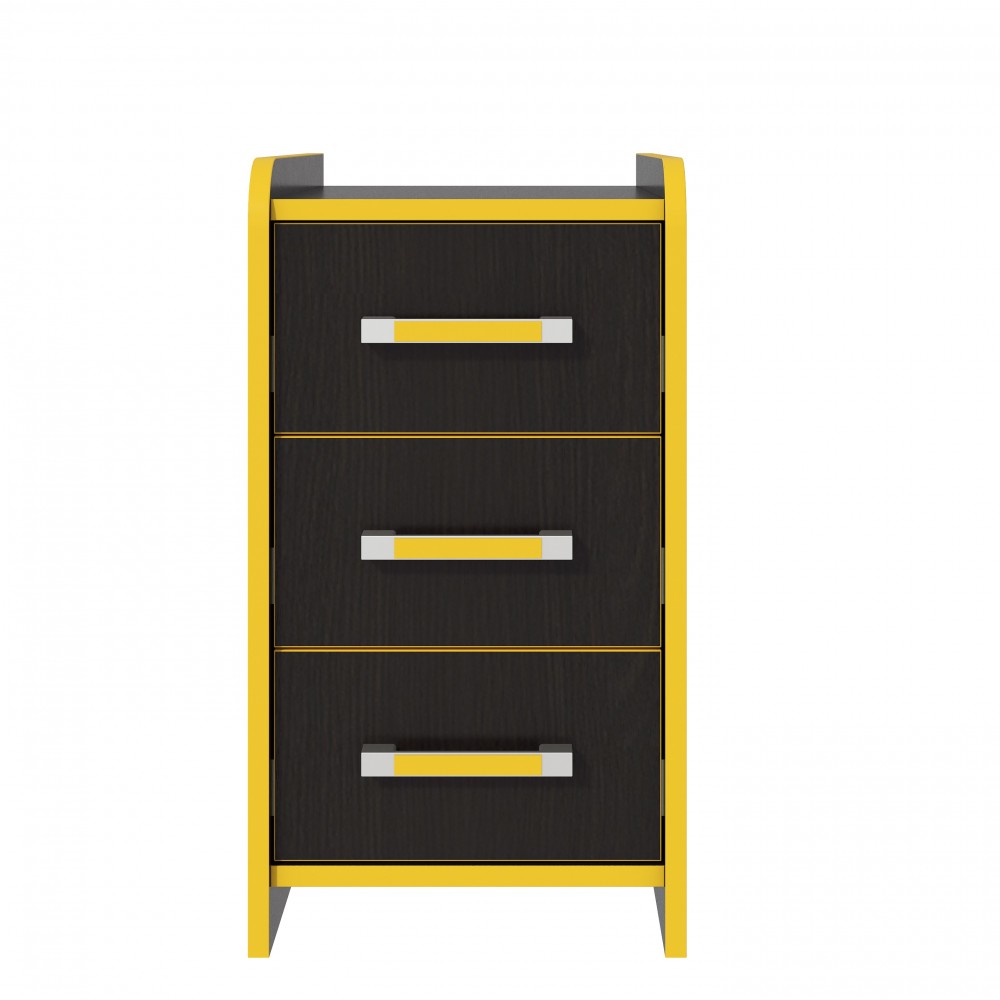 Noptiera birou PC KL 9.3 wenge+galben