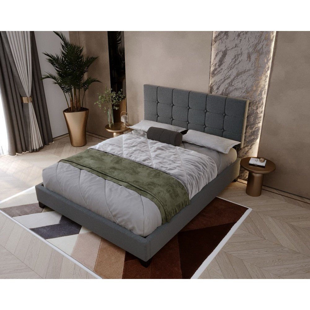 Pat tapitat Modern 140x200cm culoare Gri