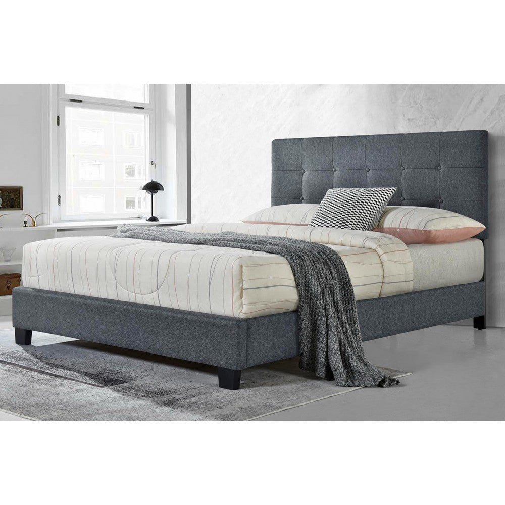 Pat tapitat Modern 160x200cm culoare Gri