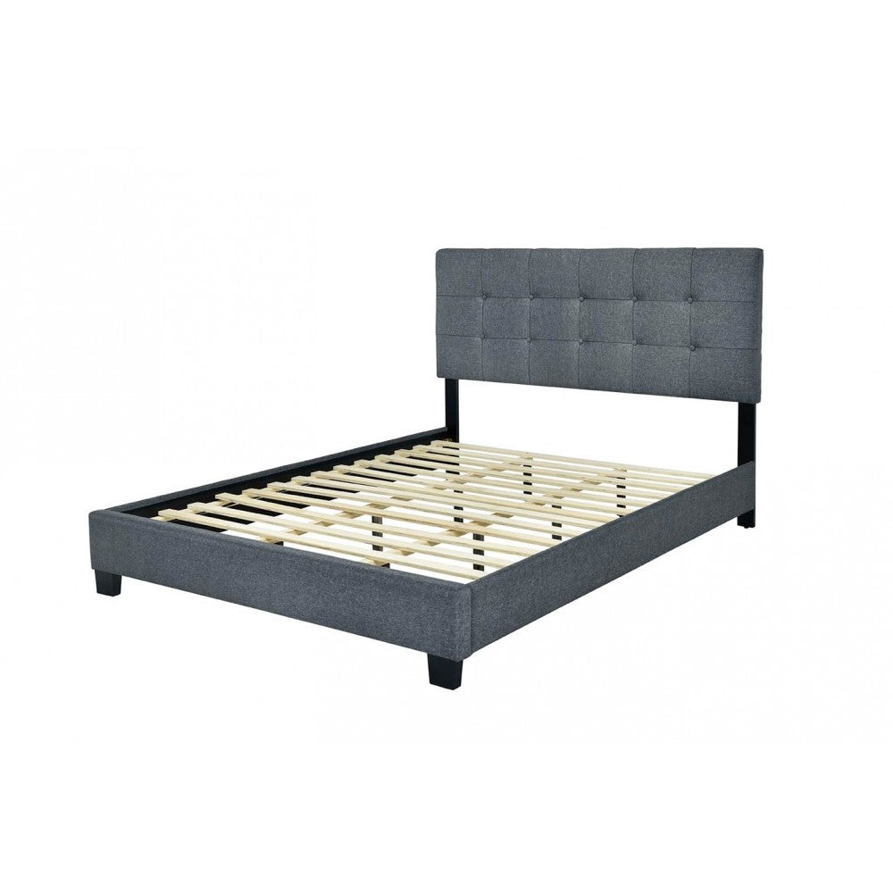 Pat tapitat Modern 160x200cm culoare Gri