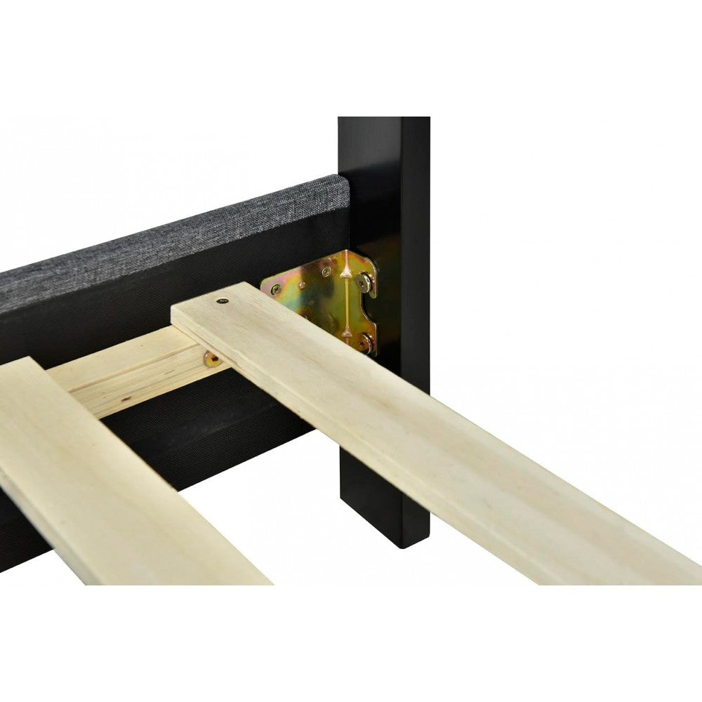 Pat tapitat Modern 90x200cm culoare Gri