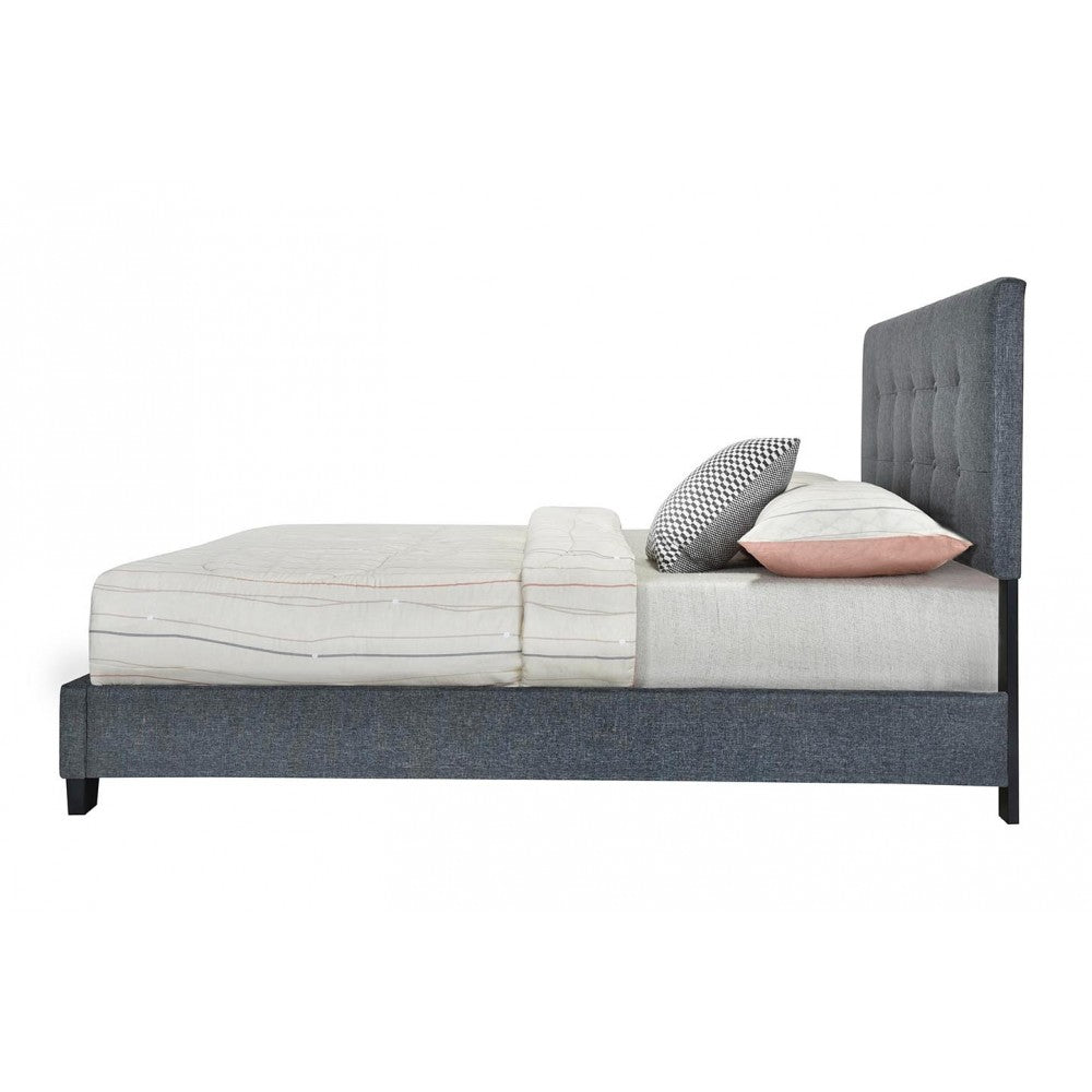 Pat tapitat Modern 90x200cm culoare Gri