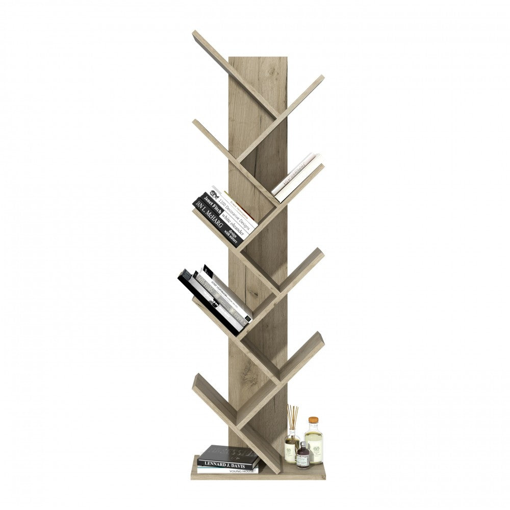 Raft pentru carti, 43x20x143cm, Stejar k002