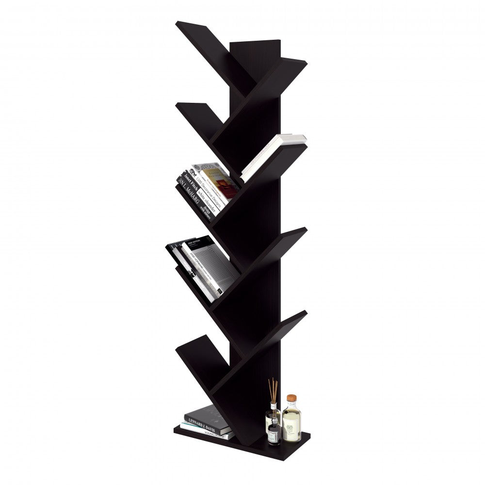 Raft pentru carti, 43x20x143cm, Wenge