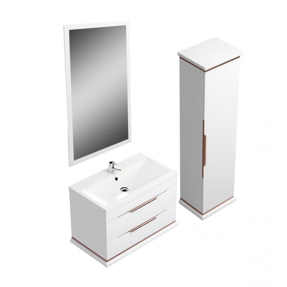 Set mobilier baie Hermes 800, Alb