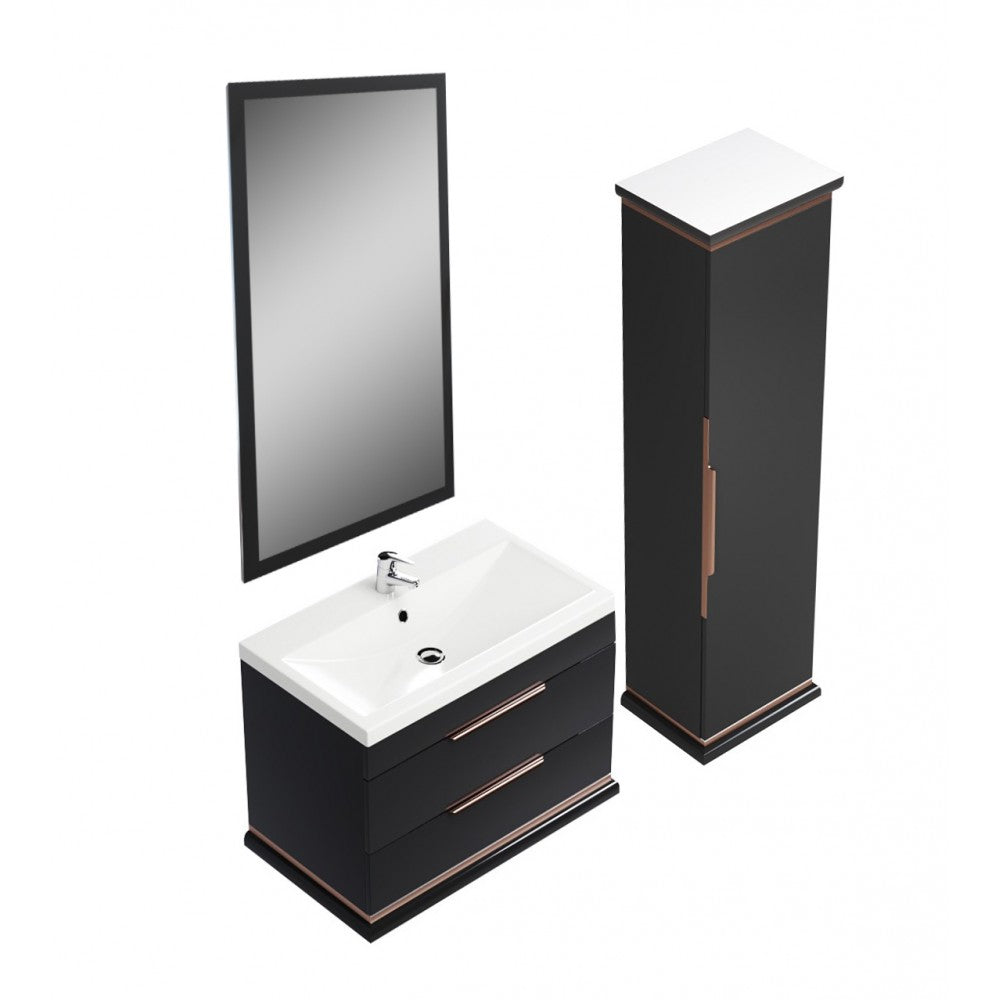 Set mobilier baie Hermes 800, Negru